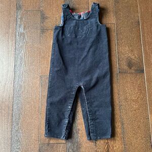 Vineyard vines kids boys corduroy bib overalls size 12-18 months navy blue whale